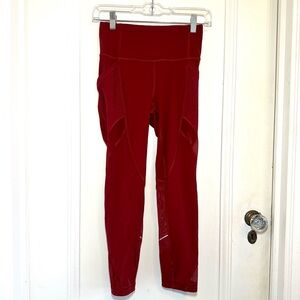 Red Lululemon leggings